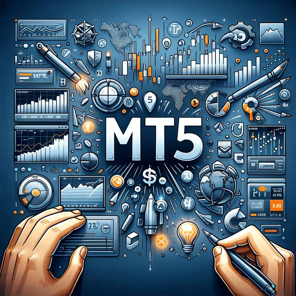 MetaTrader 5 (MT5) trading platform, featuring the text 'MT5' prominently.